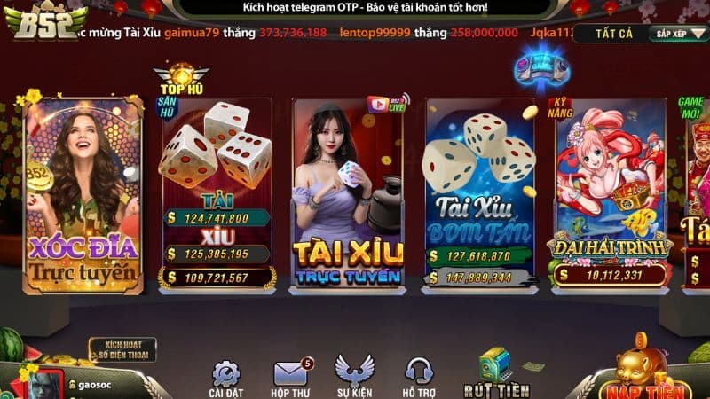 B52Club: Game bài đổi thưởng Bom tấn thưởng khủng 2 Các sản phẩm độc đáo của B52Club