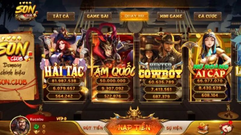 SonClub: Game bài đổi thưởng uy tín đẳng cấp trường tồn 3 Bộ sưu tập game chất lượng tại sân chơi